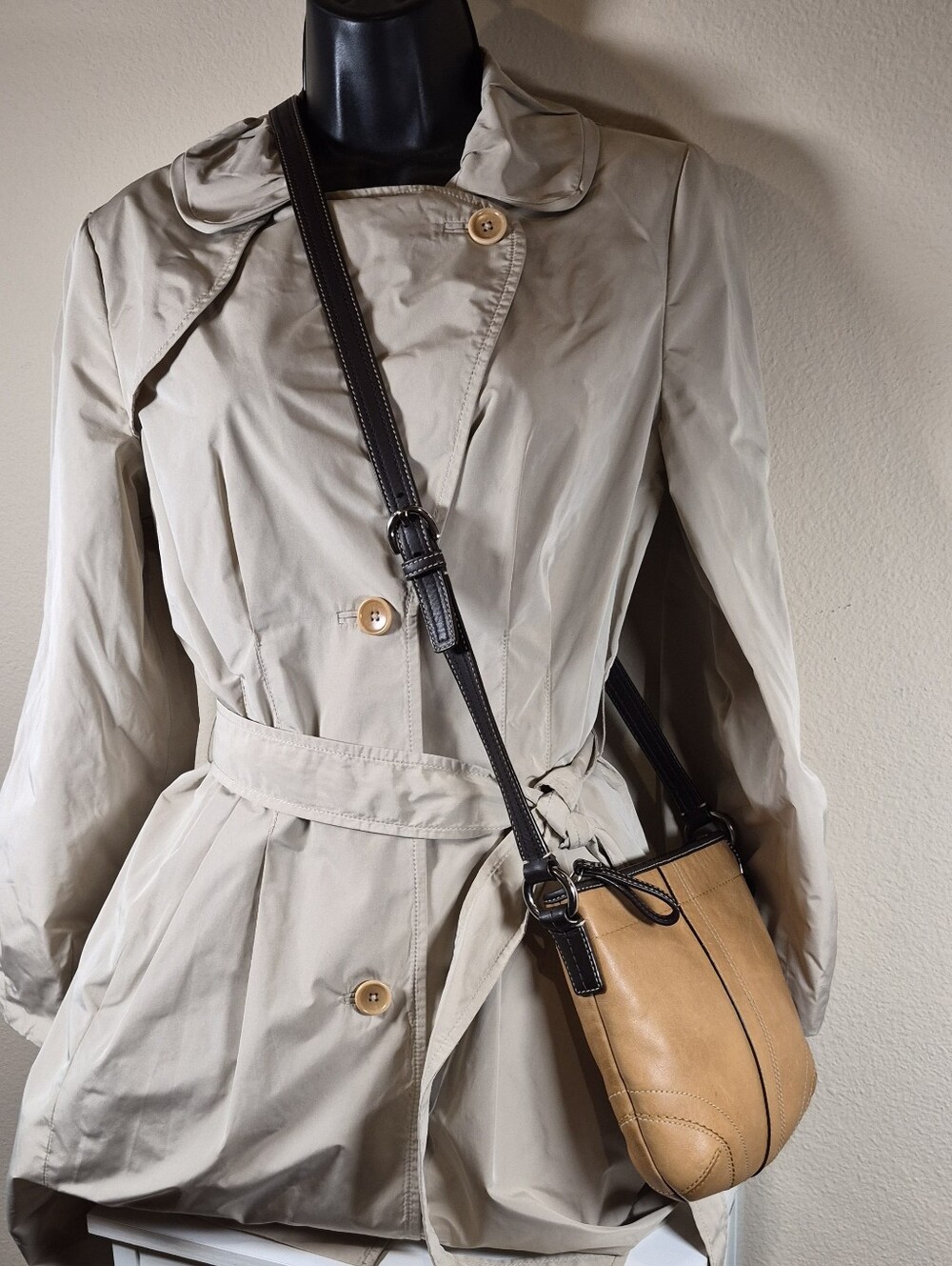 Coach Small Tan Leather Crossbody